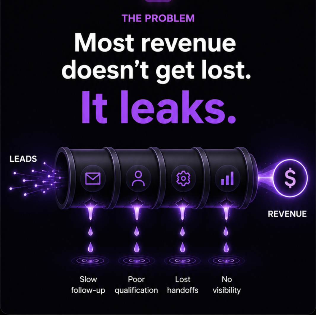 Visualization of revenue leaking across fragmented sales and operations systems